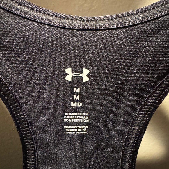 Under Armour Women's Medium support Keyhole Wireless Sports Bra Size Med Black - Picture 4 of 7